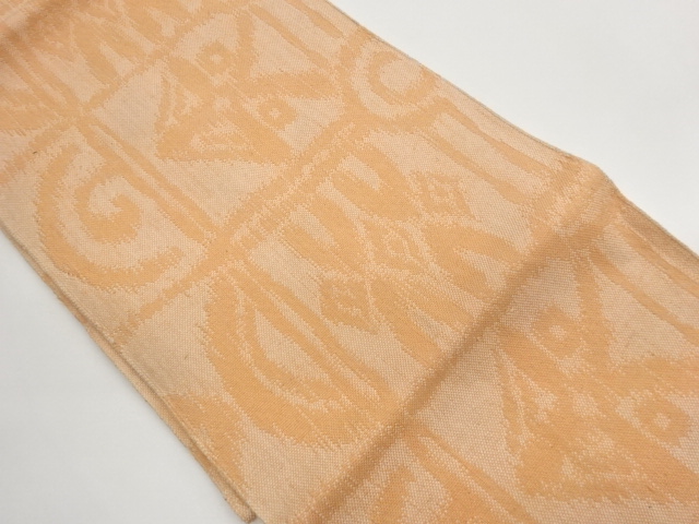 JAPANESE NAGOYA OBI / MAWATA TSUMUGI / WOVEN ABSTRACT GRID